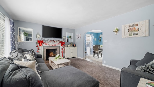 view of carpeted living room