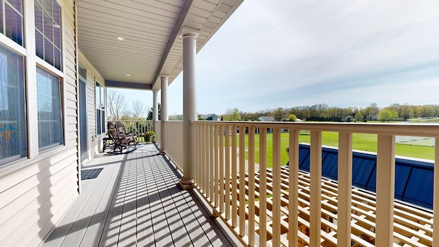 balcony with covered porch