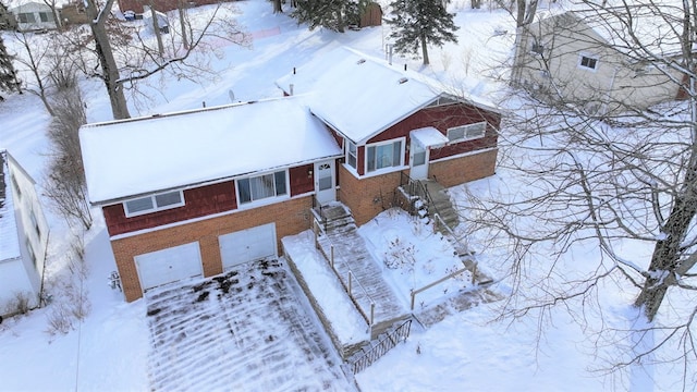 view of snowy aerial view