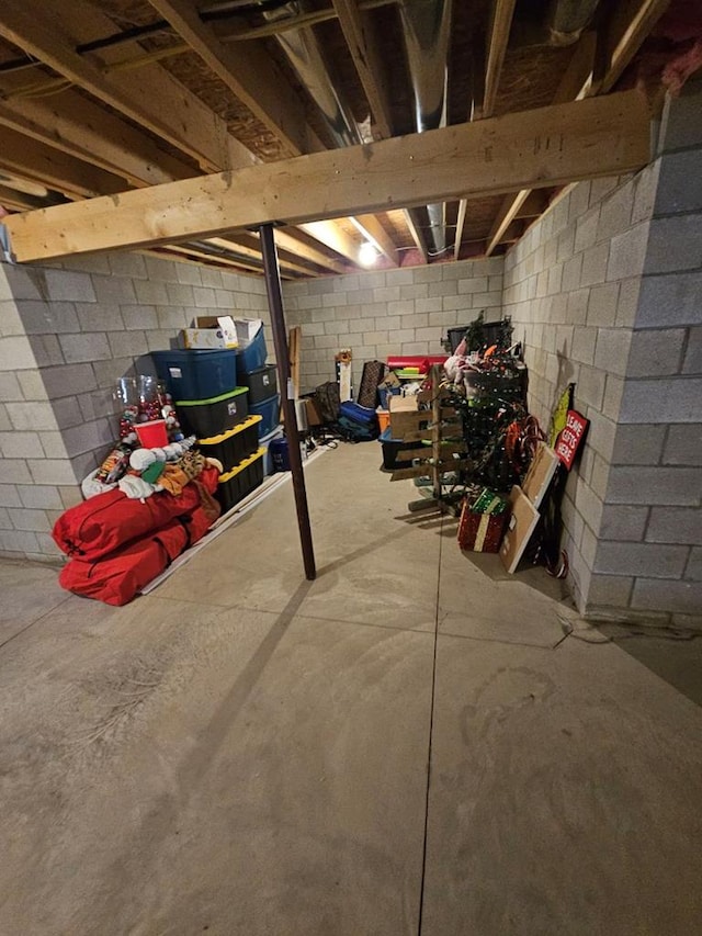 view of basement