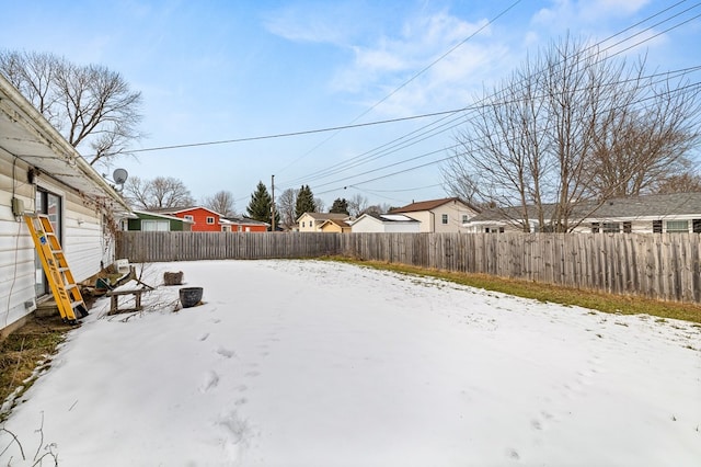 view of snowy yard