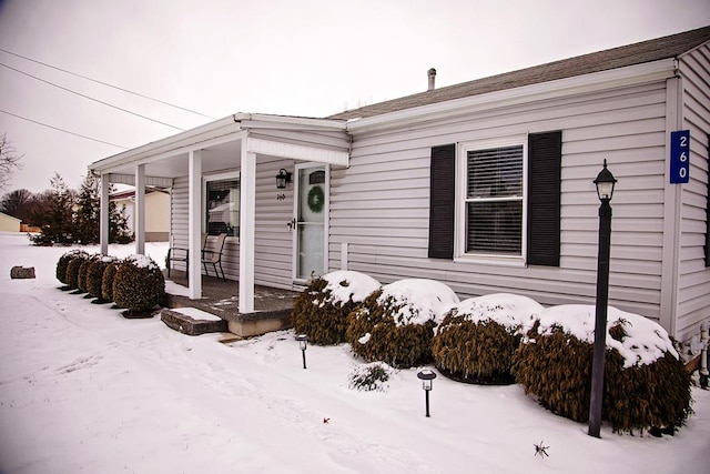 view of front of home with a porch