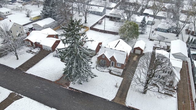 view of snowy aerial view