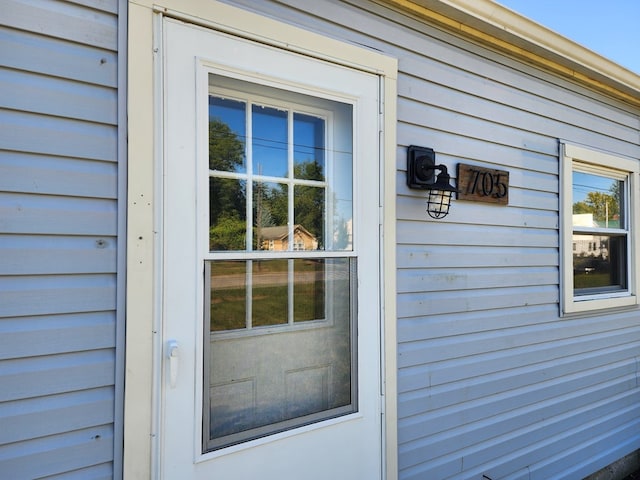 view of doorway to property