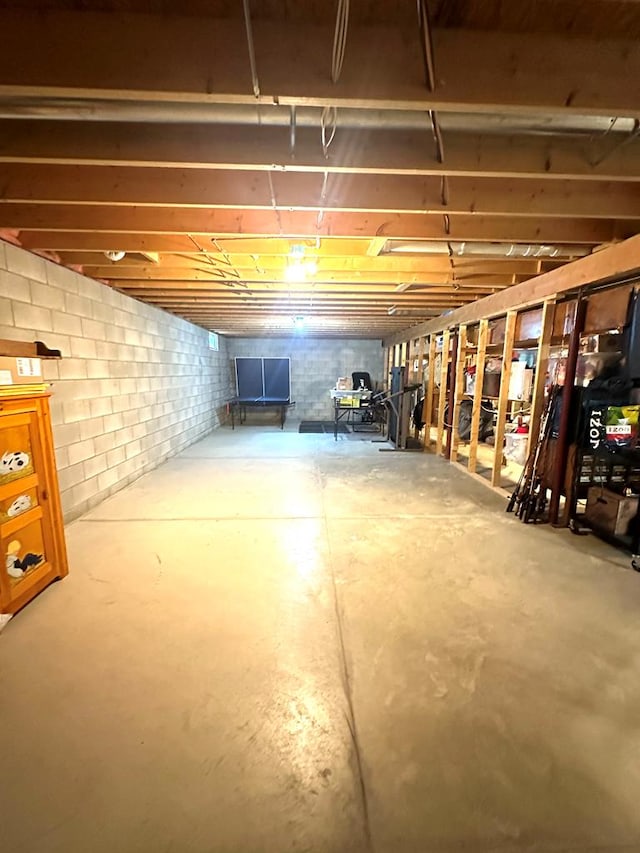 view of basement