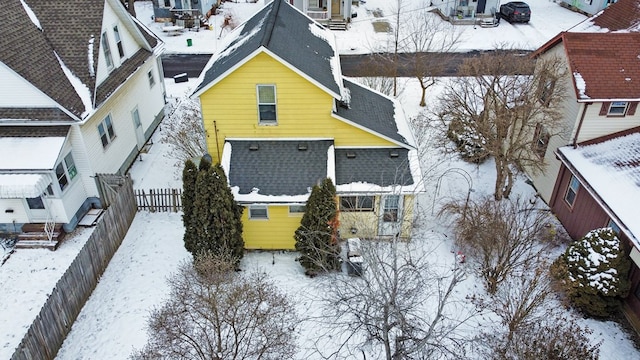 view of snowy aerial view