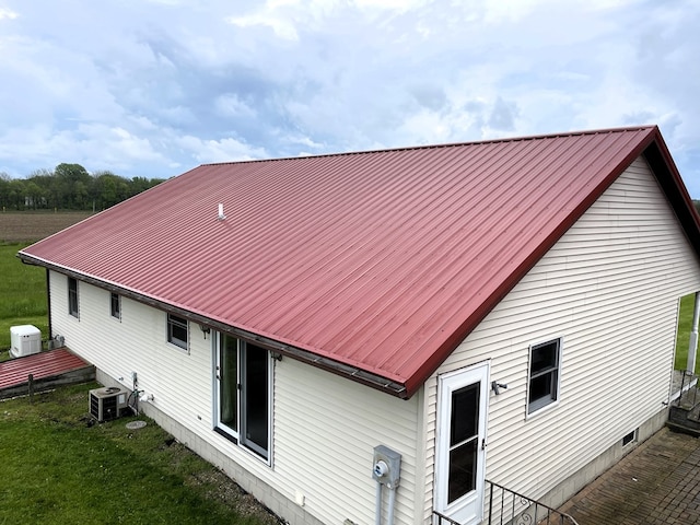 4030 Shoup Rd, Shelby, OH 44875 - back of house featuring metal roof and ac unit