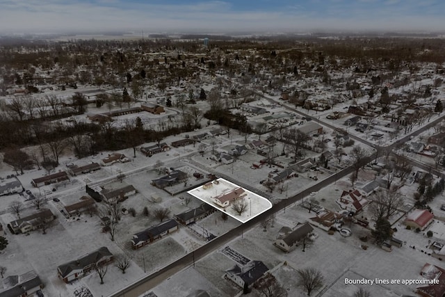 view of snowy aerial view