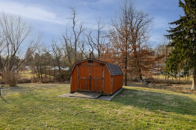 view of shed