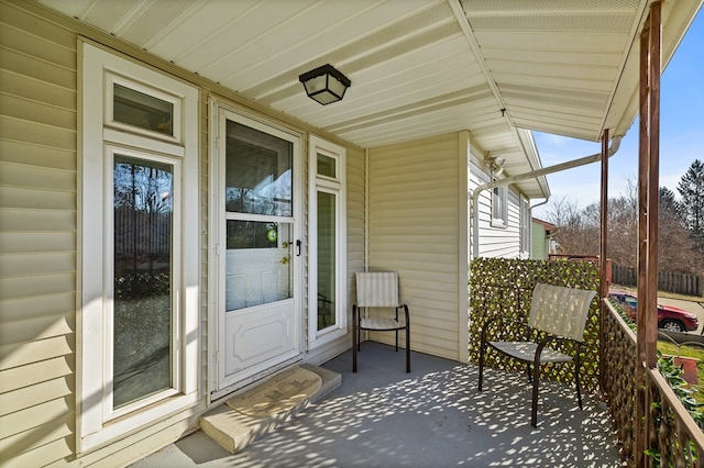 exterior space featuring covered porch