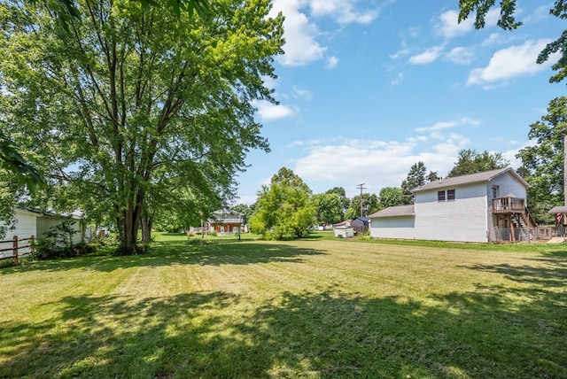 247 3rd St, Larue, OH 43332 - view of yard with a wooden deck