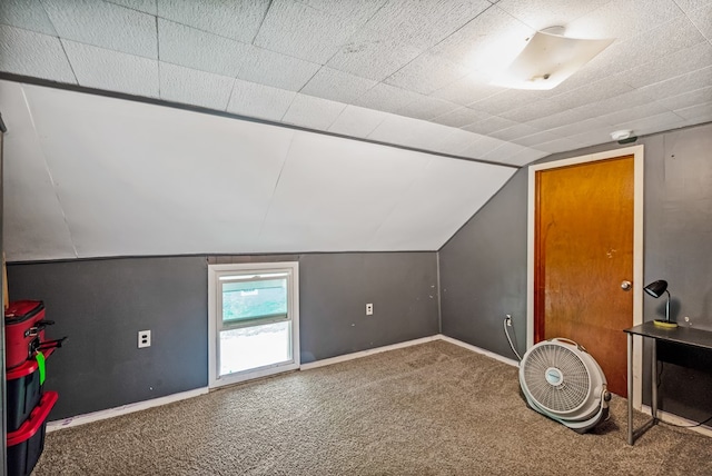 247 3rd St, Larue, OH 43332 - additional living space featuring vaulted ceiling and carpet