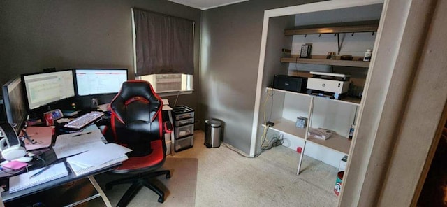 office area with carpet