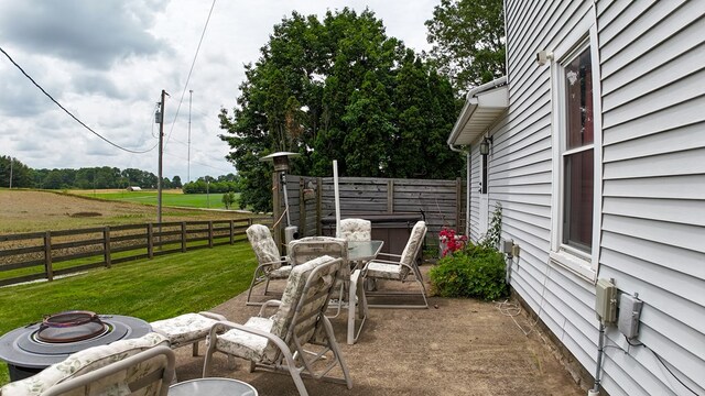 5837 Township Road 103, Mount Gilead, OH 43338 - fenced backyard with outdoor dining space and a patio area