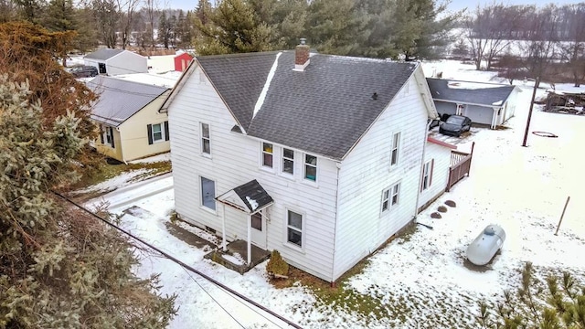 view of snowy aerial view