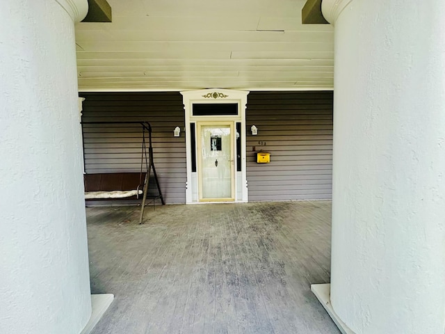 view of doorway to property