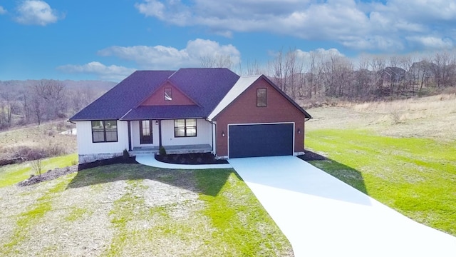 113 Gables Blvd, Lexington, OH 44904 - ranch-style house with a front lawn and driveway