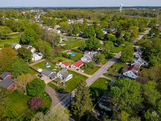 drone / aerial view with a residential view