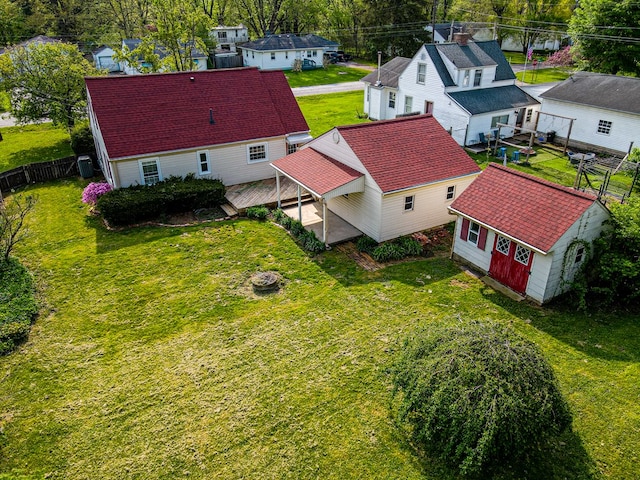 bird's eye view with a residential view