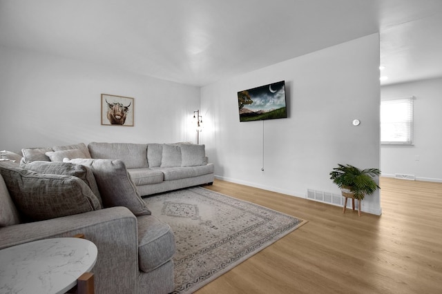 living room featuring hardwood / wood-style floors