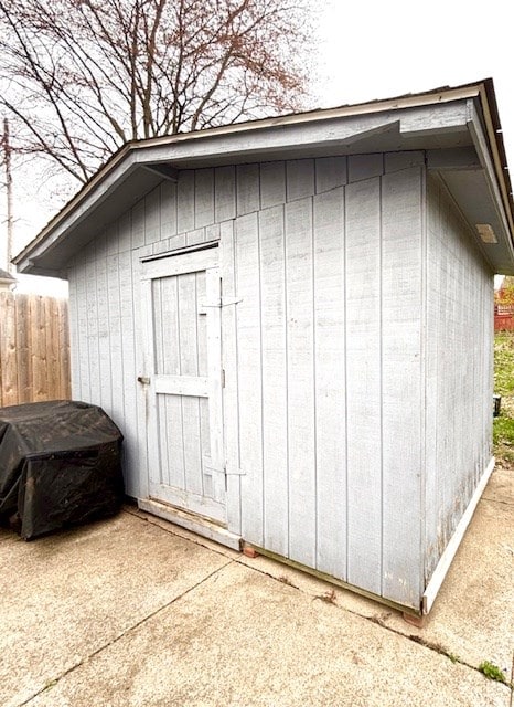view of shed