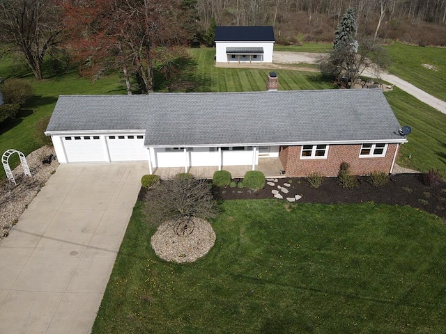 birds eye view of property