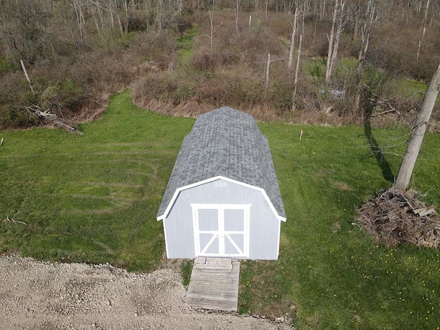 view of shed