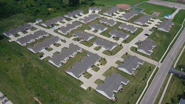 drone / aerial view with a residential view