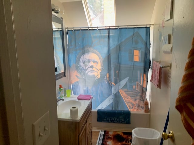 444 W 6th St, Mansfield, OH 44903 - bathroom featuring vanity, shower / tub combo, and plenty of natural light