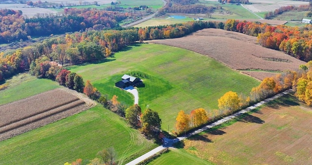 drone / aerial view featuring a rural view