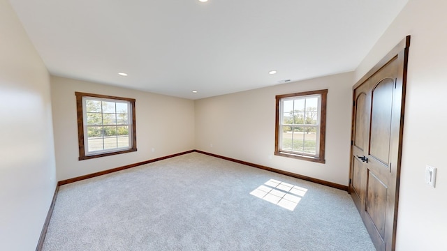 empty room with light carpet