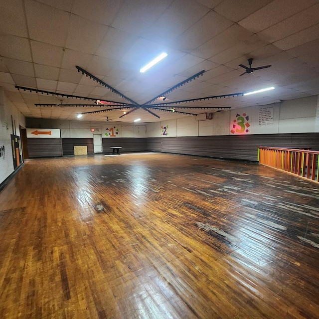 233 E Mansfield St, Bucyrus, OH 44820 - interior space featuring a paneled ceiling and hardwood / wood-style flooring