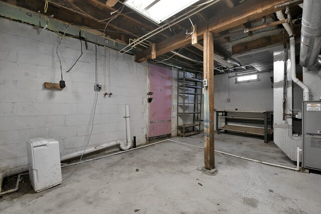 97 S Gamble St, Shelby, OH 44875 - unfinished below grade area with heating unit