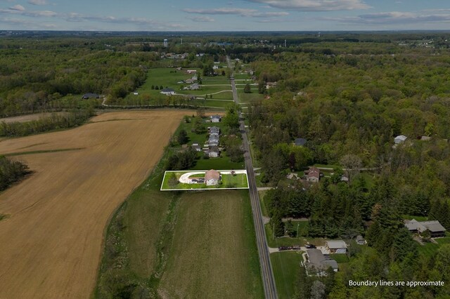 524.526 Rudy Rd, Mansfield, OH 44903 - aerial overview of property's location featuring property boundaries highlighted and a forest