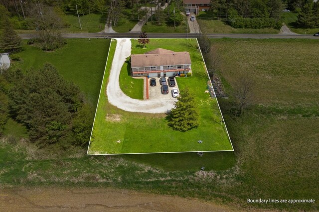 524.526 Rudy Rd, Mansfield, OH 44903 - view from above of property with property parcel outlined