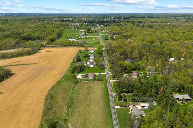 524.526 Rudy Rd, Mansfield, OH 44903 - aerial view of property and surrounding area featuring a forest