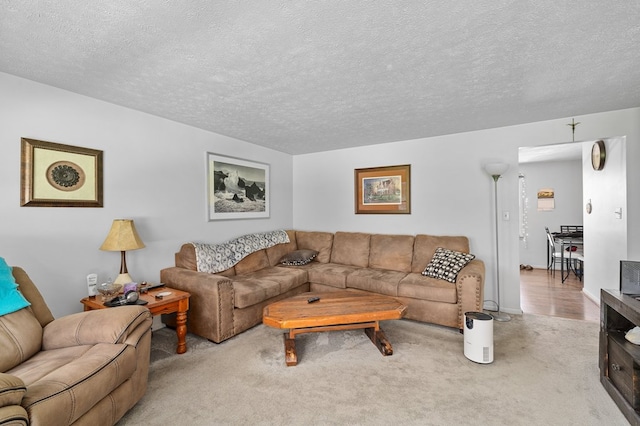 524.526 Rudy Rd, Mansfield, OH 44903 - carpeted living area featuring a textured ceiling