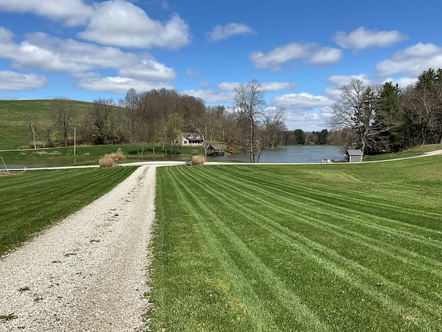 22264 Township Rd Unit 304, Coshocton, OH 43812 - view of dirt / gravel driveway with a water view