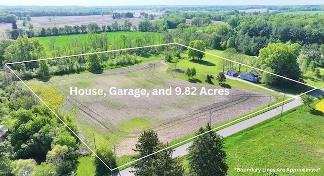 531 Jackson Rd, Galion, OH 44833 - aerial view of sparsely populated area featuring property boundaries highlighted
