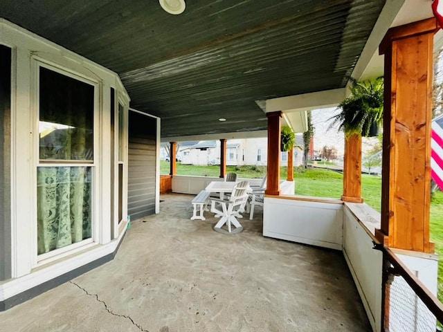 view of patio / terrace featuring covered porch