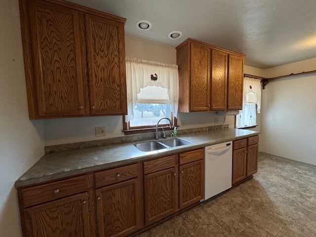 kitchen with dishwasher and sink