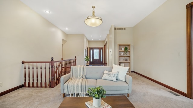 1439 Township Rd Unit 1238, Ashland, OH 44805 - living area with carpet flooring, baseboards, and recessed lighting