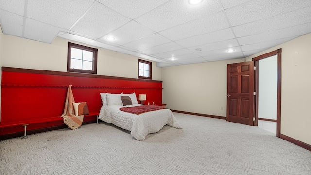 1439 Township Rd Unit 1238, Ashland, OH 44805 - carpeted bedroom with a paneled ceiling and baseboards