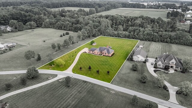 1439 Township Rd Unit 1238, Ashland, OH 44805 - aerial view of property and surrounding area with property boundaries highlighted