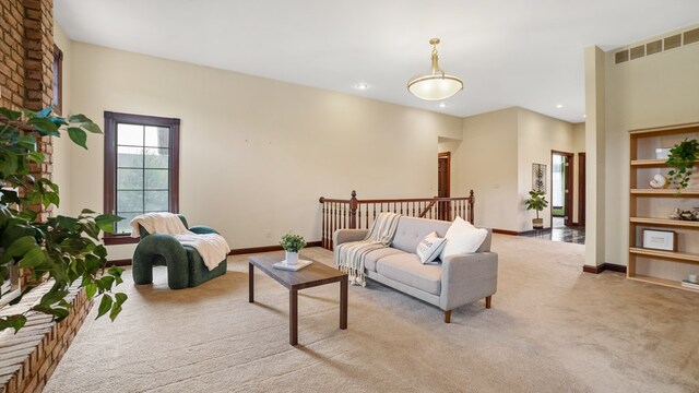 1439 Township Rd Unit 1238, Ashland, OH 44805 - living area with light carpet, recessed lighting, and baseboards