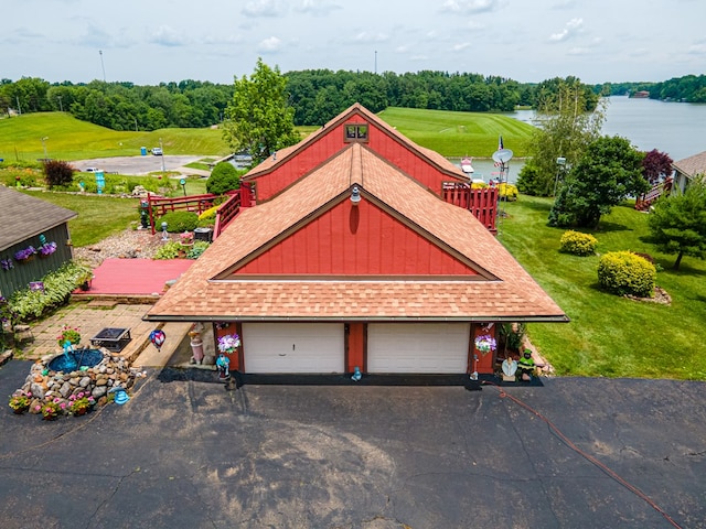 7326 State Route 19 Unit 47-48, Mount Gilead, OH 43338 - view from above of property with a nearby body of water