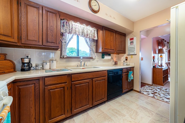 7326 State Route 19 Unit 47-48, Mount Gilead, OH 43338 - kitchen with dishwasher, light flooring, brown cabinets, light countertops, and range