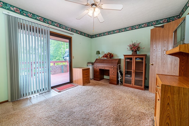 7326 State Route 19 Unit 47-48, Mount Gilead, OH 43338 - office space with a ceiling fan and carpet