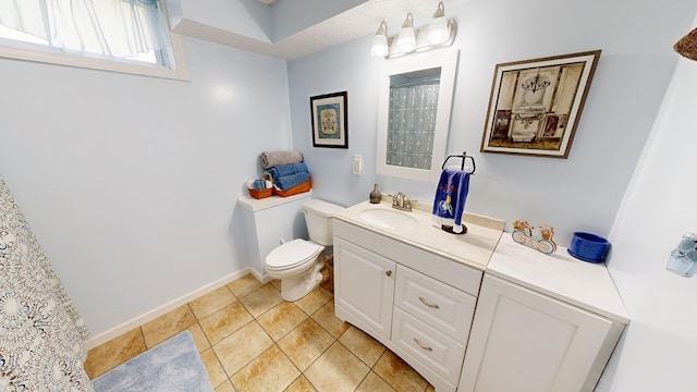 bathroom with toilet and vanity