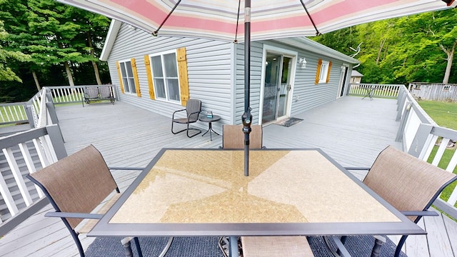 view of wooden deck